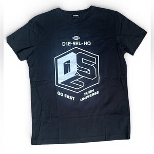 Diesel Black and White Graphic Tee